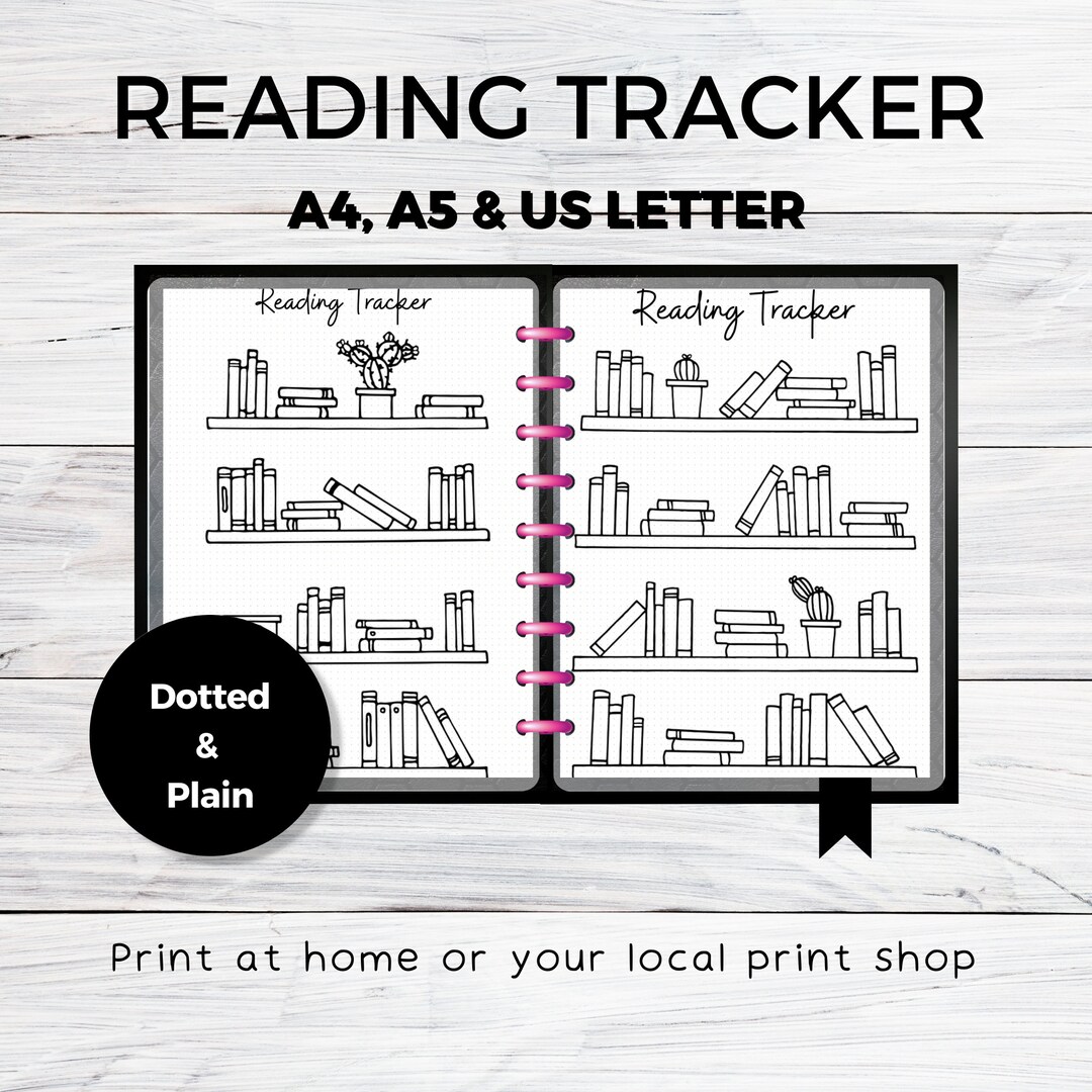 Reading Tracker Bullet Journal Printable Book Tracker - Etsy