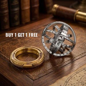 Foldable Astronomical Sphere Ring, Celestial Star Fidget Ring, Anti Anxiety Spinner Ring, Rotatable Astronomy Ring Jewelry, Gift for Her