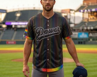 Denver Pride Baseball Jersey. Up to size 3XLarge