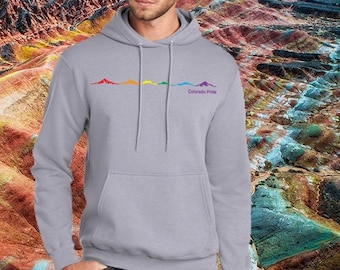 Mountain Pride. Denver Pride Silver Hoodie