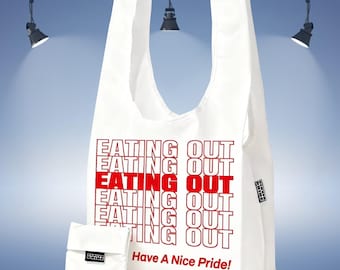 Comer fuera con orgullo, Denver Pride 2026 - Bolsa de compras de nailon