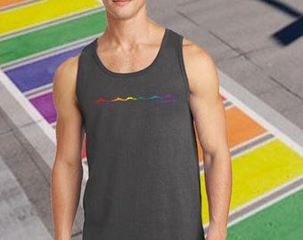 Mountain Pride. Denver Pride Charcoal Tank Top