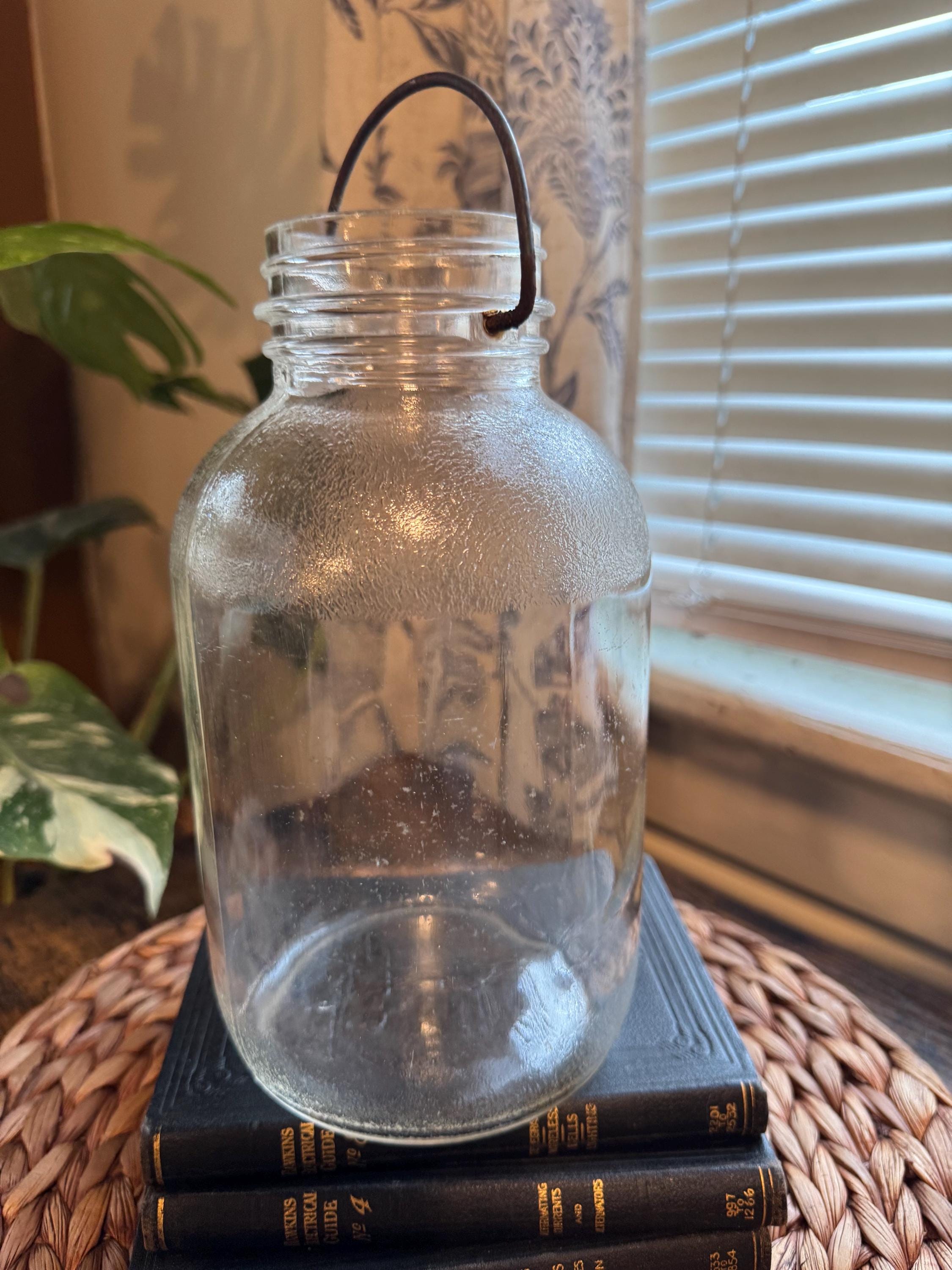 アンティーク　ピクルスジャー　ヴィンテージ　シルバートング付 Antique Pickle Jar - Etsy