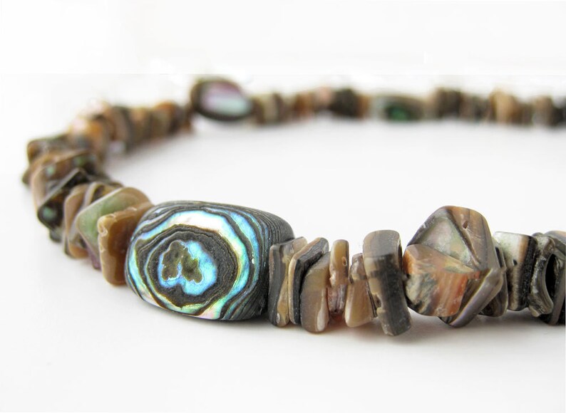 Surfer Men's Necklace Abalone Shell Necklace for Men Etsy