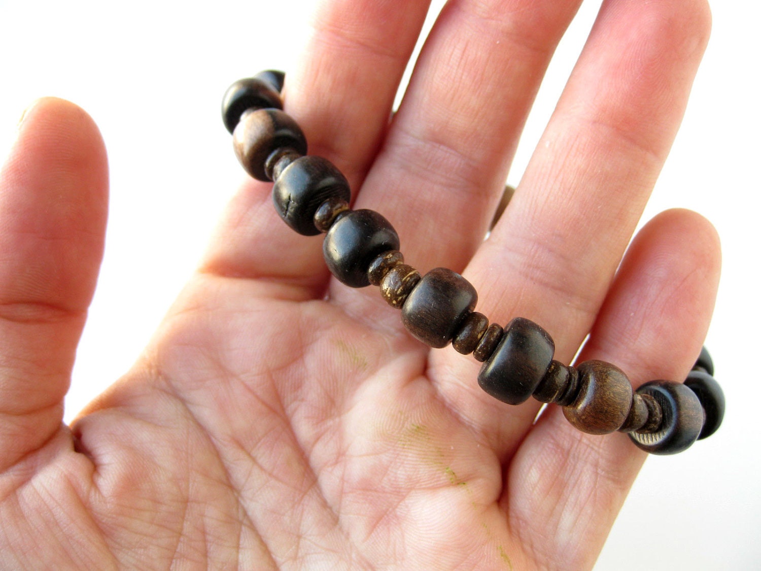 Wood Bead Bracelet for Men Mens Jewelry Wooden Stutter Etsy