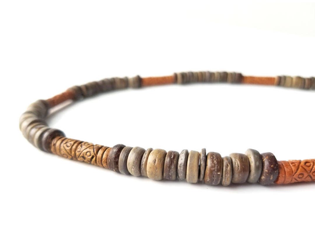 Men's Jewelry Made From Fair Trade Beads Wooden Necklace Etsy