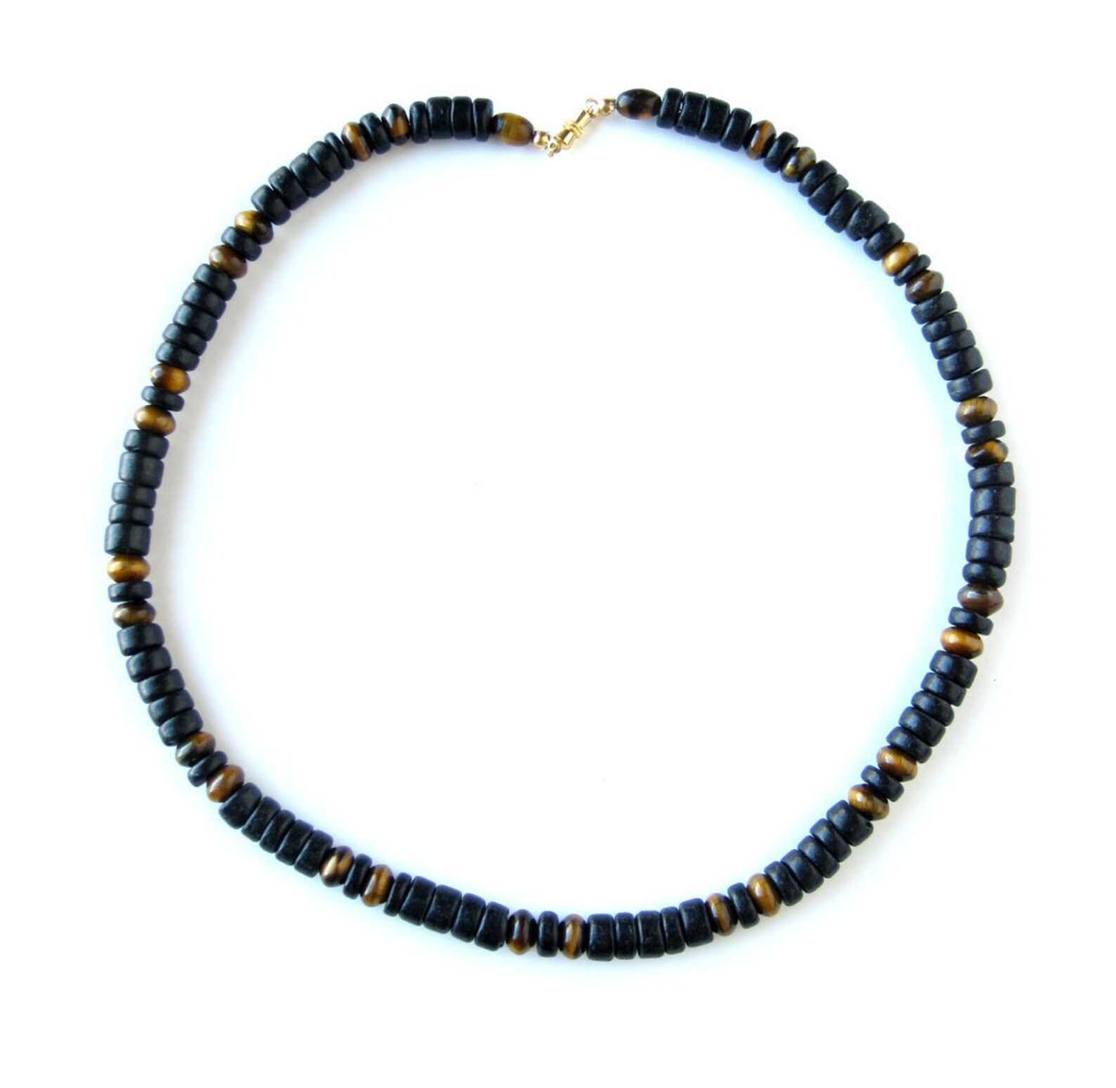 Mens Necklace Mens Beaded Necklace Wooden Necklace Men Etsy