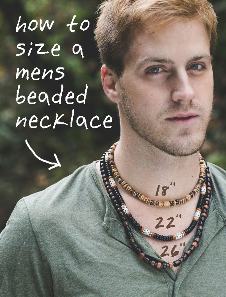 Men's Necklace Shell Necklace for Men Black Sands Etsy