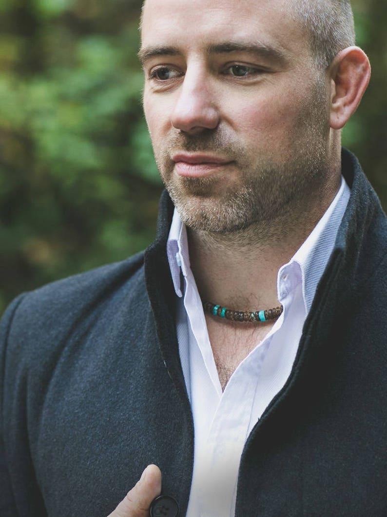 Men's Jewelry Made From Fair Trade Beads Wooden Necklace Etsy