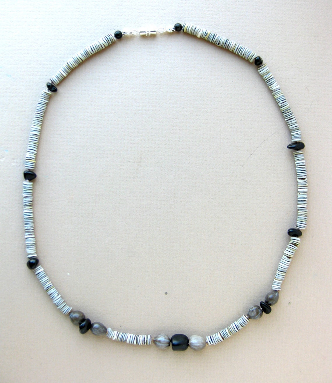 Men’s Necklace Shell Necklace for Men Black Sands - Etsy