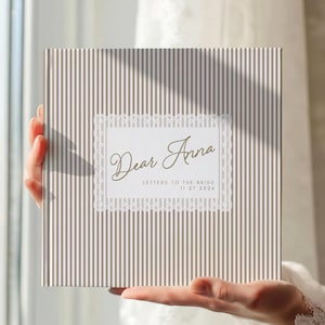 Letters to the Bride Book, Vintage Bridal Shower Guest Book, Hen Do Book, Personalized Wedding Scrapbook Album, Bride to Be Gift