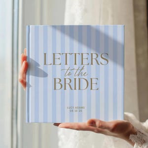 Letters to the Bride Book, Personalized Bridal Shower Guest Book, Hen Do Book, Wedding Scrapbook Album, Bride to Be Gift