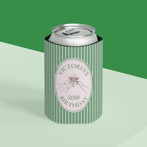 Personalized Koozie, Custom Birthday Can Cooler, 21st Birthday Gifts, Adult Goodie Bag Ideas image 8