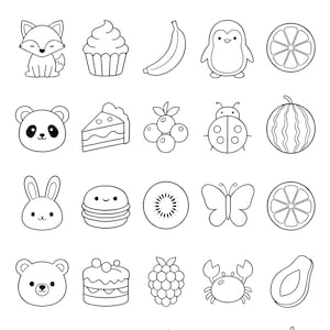 3 Pages Coloring Book for Kids Easy Coloring Page (Digital Download) image 3