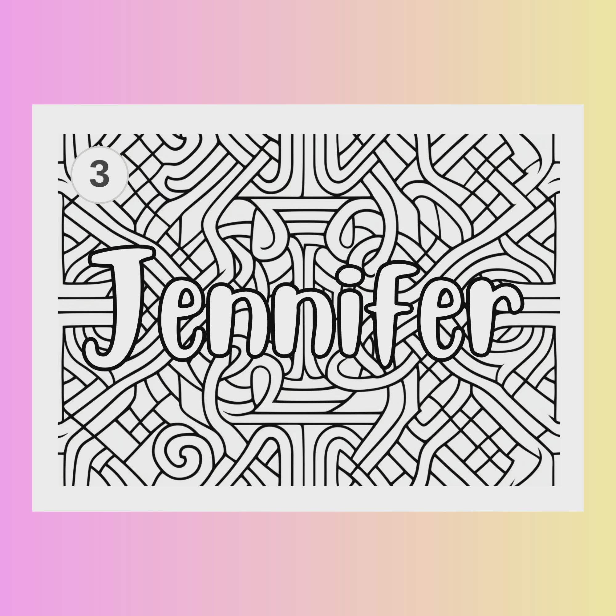 Custom Name Coloring Pages Kids Printable Birthday Activity ...