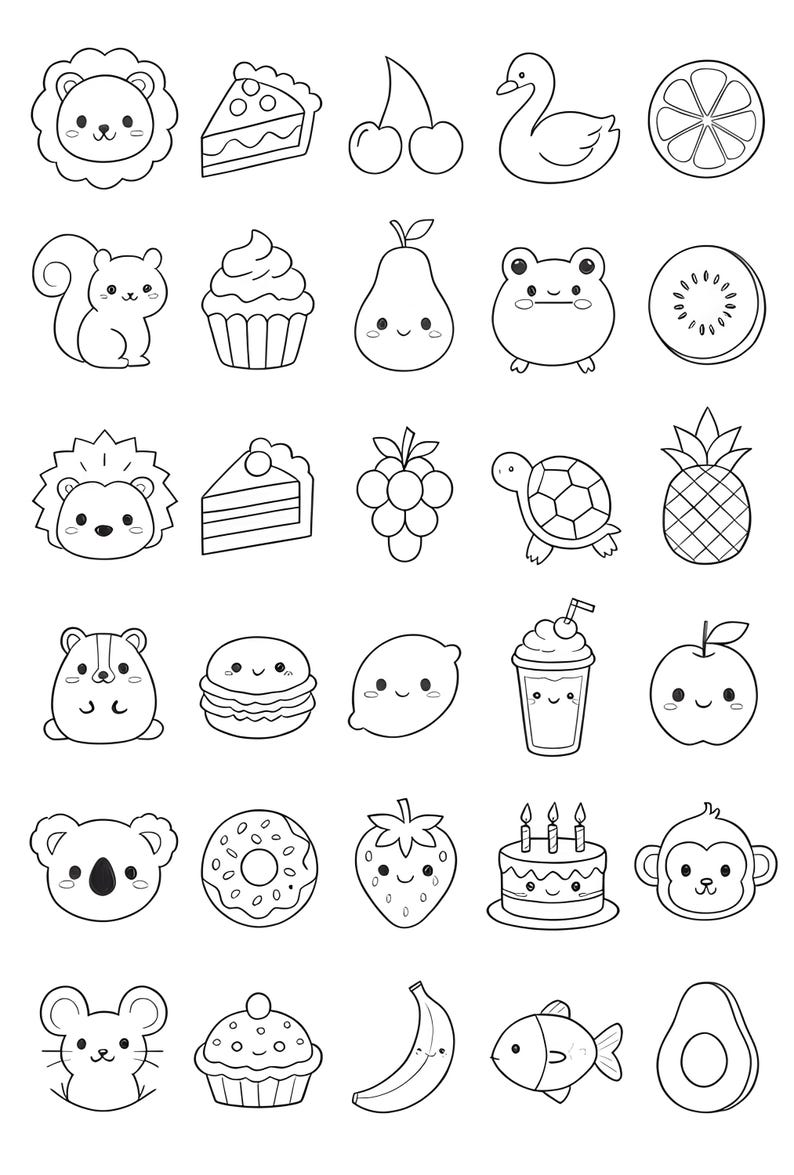 3 Pages Coloring Book for Kids Easy Coloring Page (Digital Download) image 2