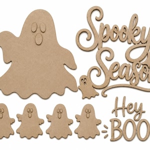Kit de bricolage pour Halloween : décoration de porte et ornement fantôme à poser sur le porche | Kit de loisirs créatifs pour la saison des frissons
