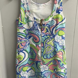Robe sans manches Lilly Pulitzer. Couleurs pastel. Créatures marines. Taille 4. EUC. image 2