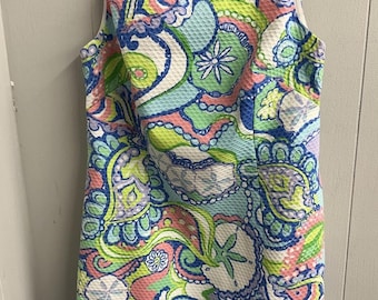 Lilly Pulitzer Sleeveless Dress. Pastel Colors. Sea Creatures. Size 4. EUC.