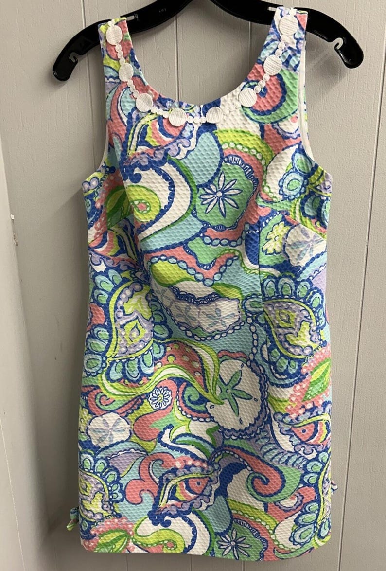 Robe sans manches Lilly Pulitzer. Couleurs pastel. Créatures marines. Taille 4. EUC. image 1