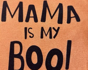 Okie Dokie Orange One Piece. Mama Is My Boo . Size 12 Months.  New with tag.