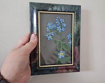 Vergeet-mij-nietjes: acrylverf
