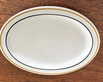 Vintage Siracuse Dorado Oval Platte: KN/Via Rail Trans Continental China