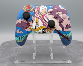 Handmålad Frieren-inspirerad Controller Anime-konstdisplay (akrylställ ingår)