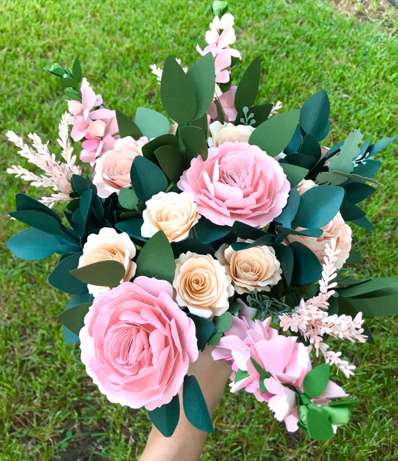 Wedding Bouquet Paper Flower Replica handmade Flowerspaper Flower