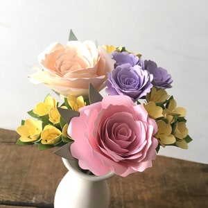 Small Pastel Paper Flower Bouquet First Anniversary Paper - Etsy