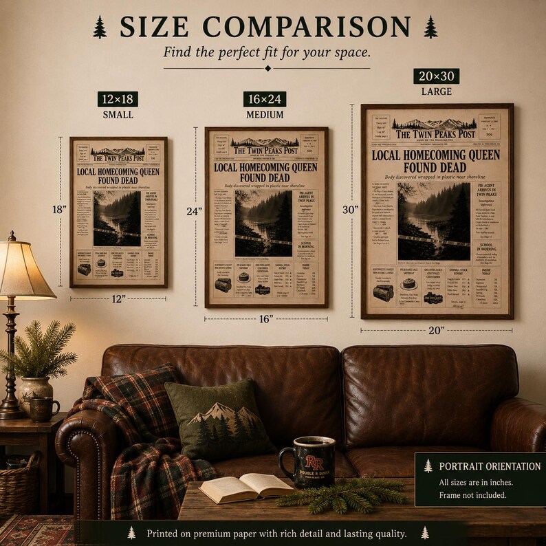 Twin Peaks Post Newspaper Replica | Laura Palmer Front Page | Twin Peaks Prop Replica | David Lynch Collectible Wall Art image 5