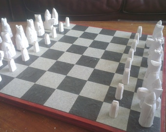 Large Isle of Lewis Chess Set Project - Ready To Paint/Finish Yourself