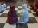Classic Isle of Lewis Chess Set - Moroccan Red and Antique Stone with 2 extra queens and optional Vinyl Chess Board 