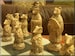 Super Cute Oriental Mouse Chess Set with Two Extra Queens Deep Walnut and Aged Sandstone with optional Vinyl Chess Board 