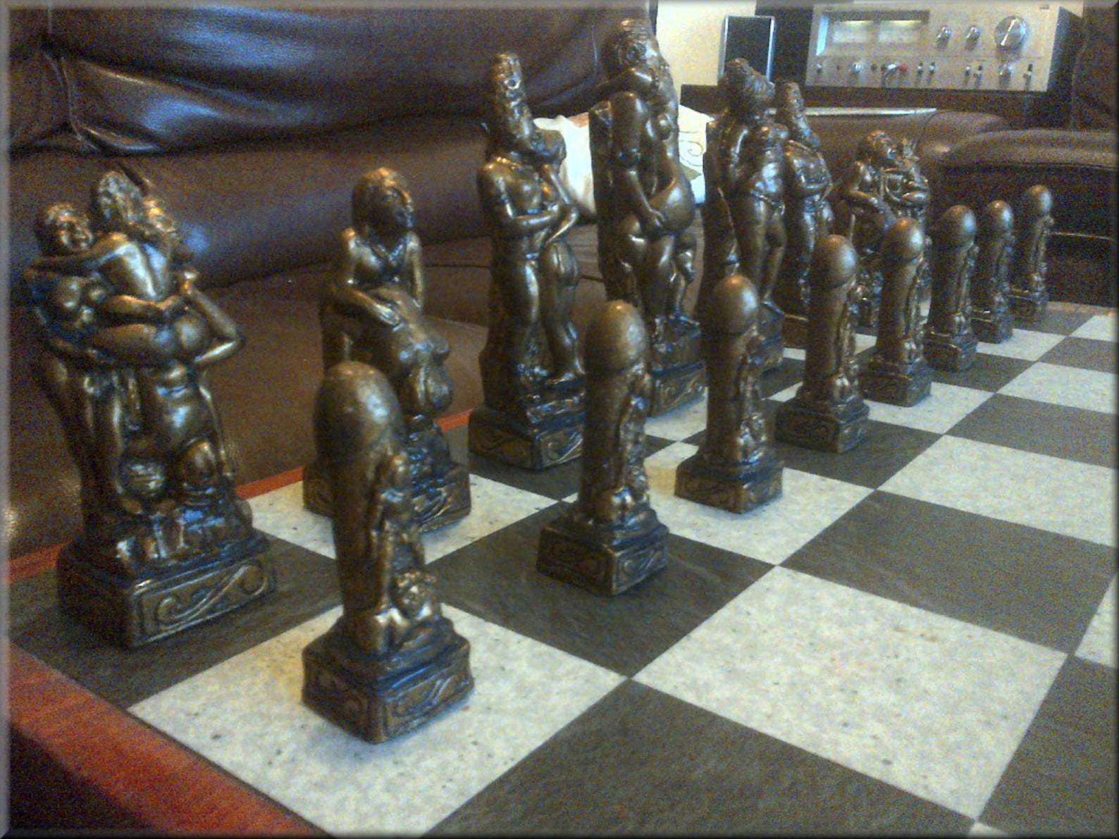 Adult Erotic Sex Themed Kama Sutra Chess Set Antique Bronze Etsy