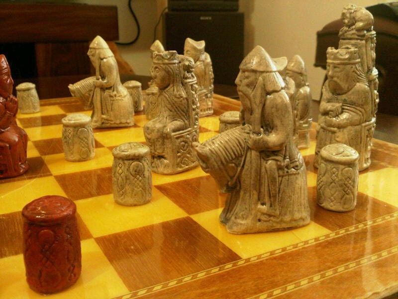 Personalized Chess Set with Historical Isle of Lewis Reproduction Game –  Mantra Immortal: Immortalize Your Gifts!