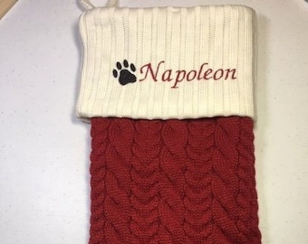Personalized 21&quot; &quot;PET&quot; Knit Christmas Stocking
