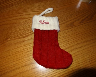 MINI 8" Personalized Knit Stocking