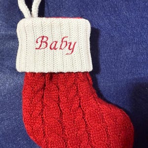 MINI 8" Personalized Knit Stocking