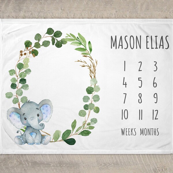 Safari Milestone Blanket Etsy