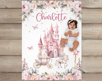 Personalized Princess Name Blanket, Custom Baby Girl Princess Blanket, Custom Blanket, Newborn Baby Gift, Gift For Girls, Baby Shower Gift,