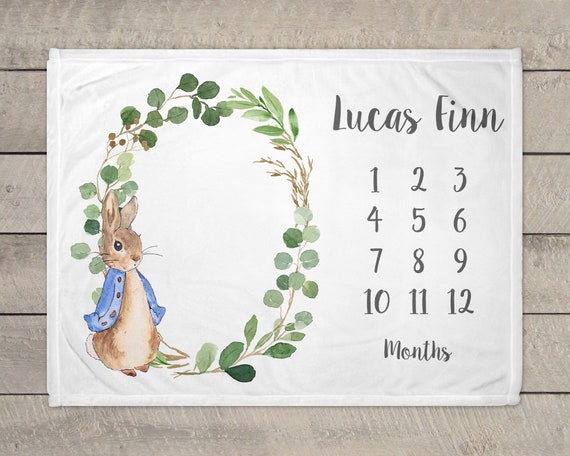 Peter rabbit milestone blanket sale