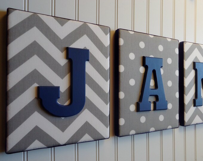 Nursery Wall Letters, Nursery Decor, Upholstered Letters, Nursery