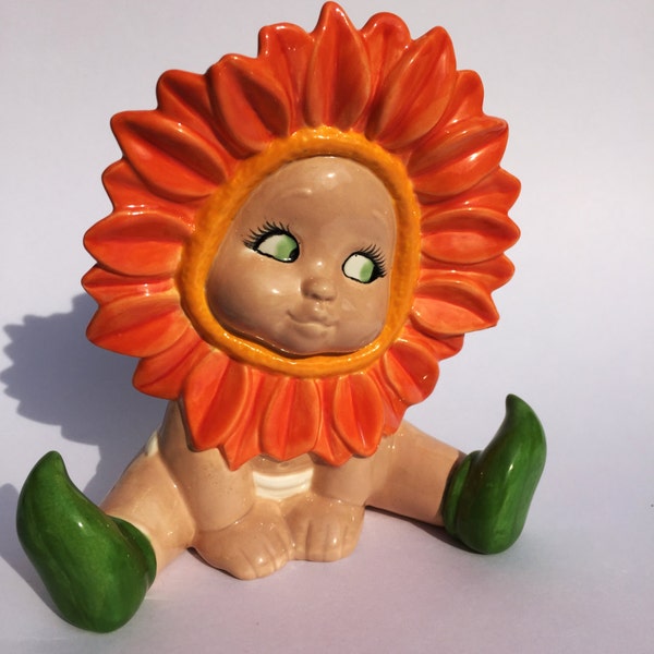 Sunflower Tot, Garden, Yard Decor, Indoor Decoration, Patio, Porch, Orange Small