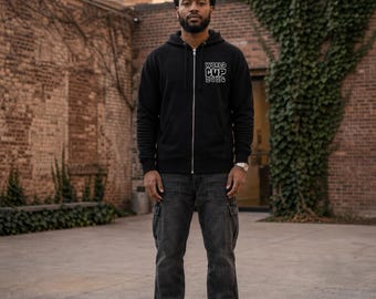 Custom World Cup Zip Up Hoodie | Personalizable Sweatshirt with Chest and Back Print