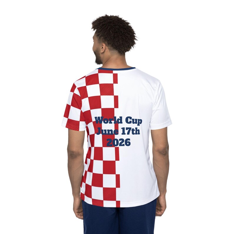 England vs Croatia World Cup Jersey | Minimalist Clean Polyester Soccer Sports Tee image 6