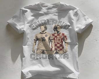 England Croatia Soccer Players T-Shirt | Football 10 Jersey Design
