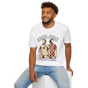 England Croatia Soccer Players T-Shirt | Football 10 Jersey Design image 3