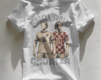 England Croatia Soccer Players T-Shirt | Football 10 Jersey Design