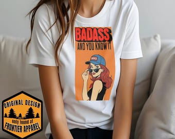 Pop Art Cowgirl Tee, Badass And You Know It, Retro Comic Style Shirt